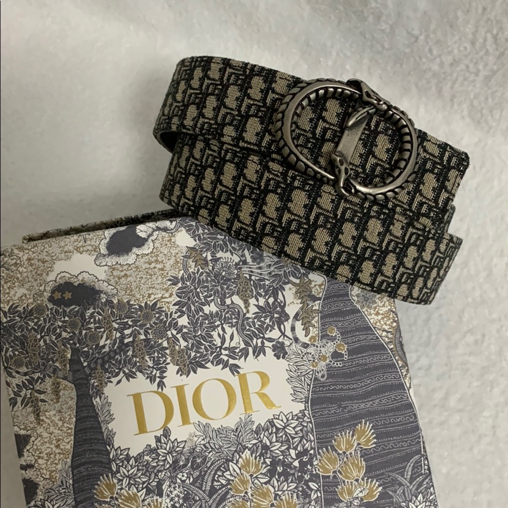 Dior Black and Gray Women's Belt